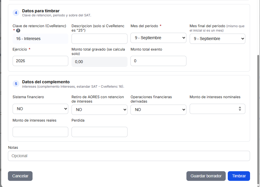 Formulario de Intereses en TimbraMX
